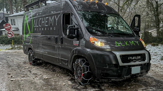 chains on van